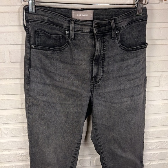 Everlane Dark Gray High Rise Skinny Jeans, Women Size 28 Tall - Picture 2 of 8